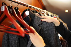 woman choosing what to wear to cout